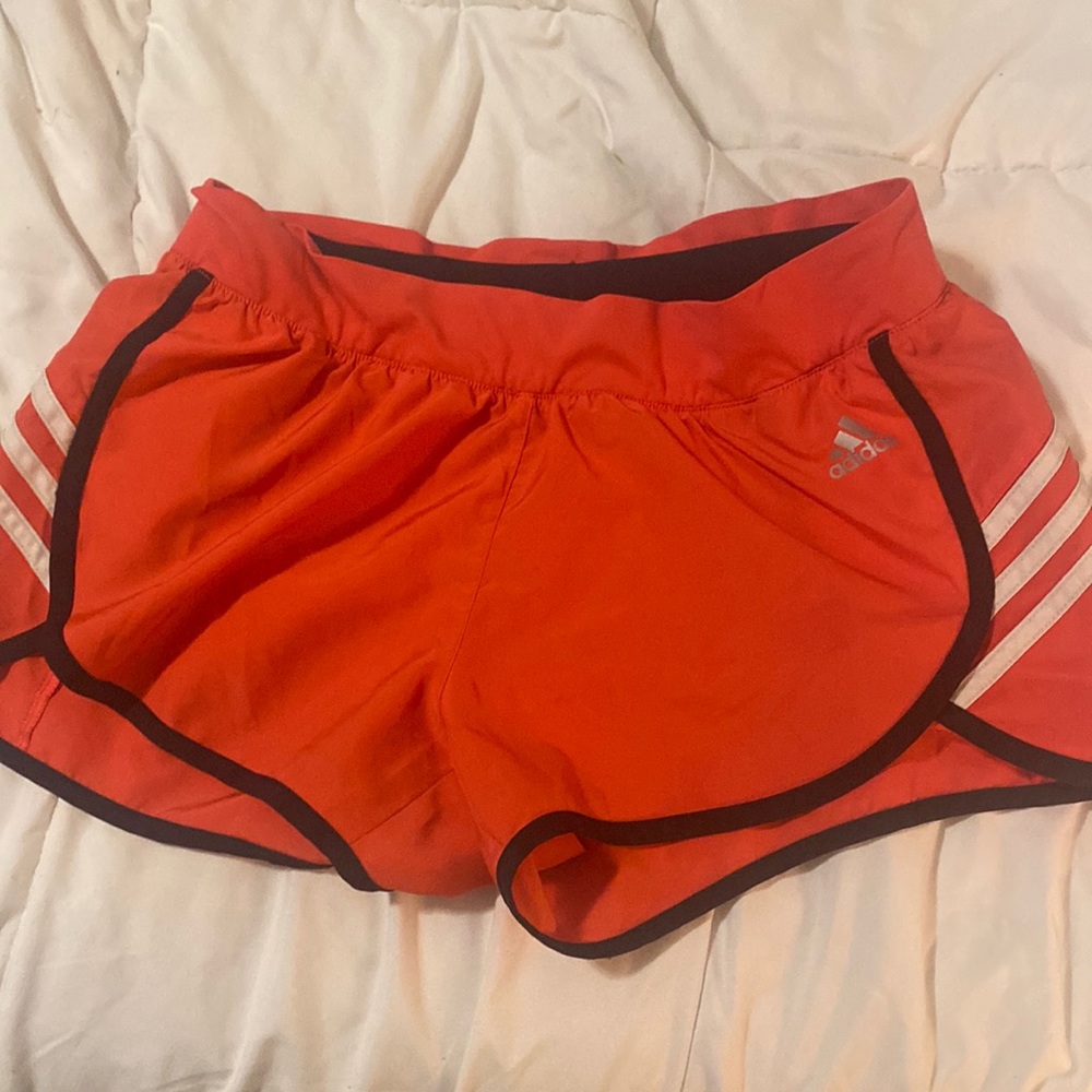 Hot pink adidas shorts